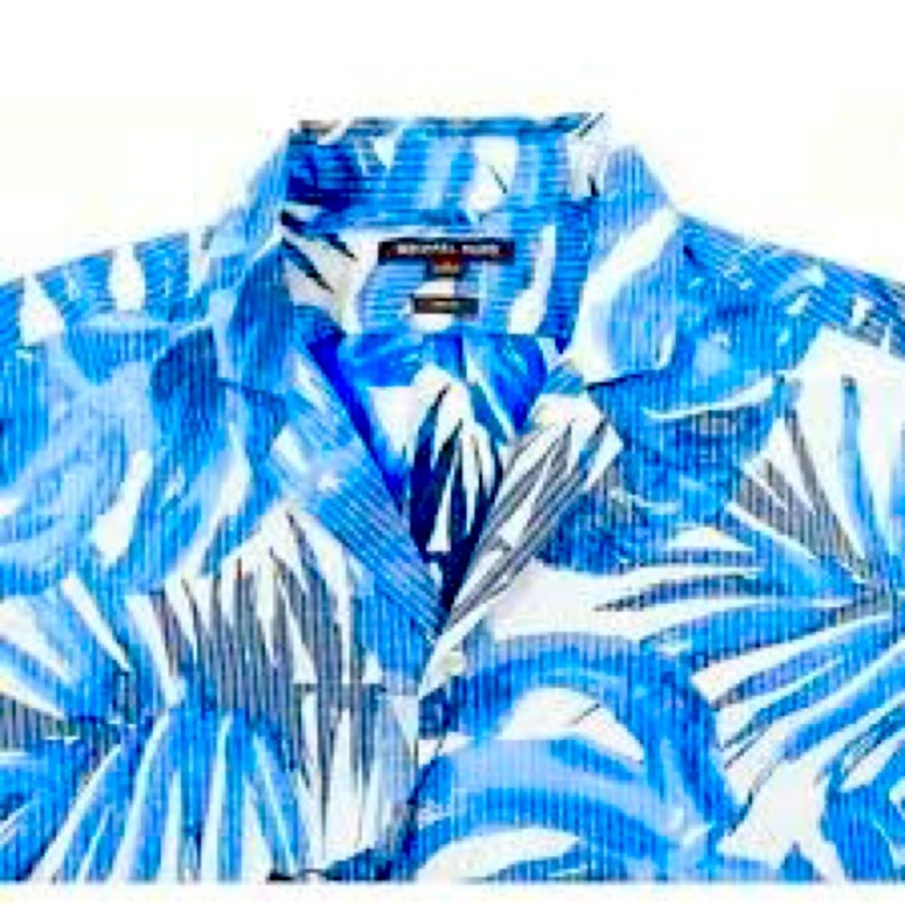 MICHAEL Kors men’s 4XL Button Up Hawaiian short Sleeve Shirt (Big & Tall) EUC - Picture 12 of 12